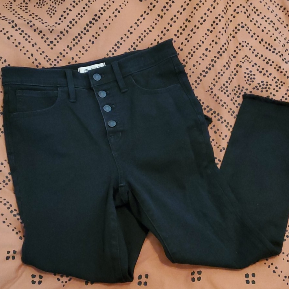 NEW Black 10" High Rise Madewell Jeggings
